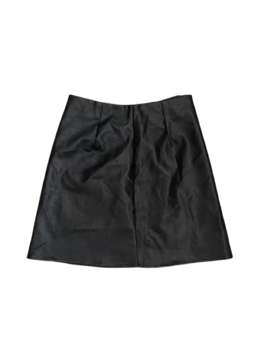 Women’s Beige BoTany Vintage Black Vegan Leather Skirt Size Small! - Picture 7 of 7